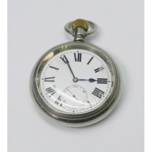 92 - An LNER railways interest pocket watch comprising a Cortebert cal. 534 15 Jewel keyless wind movemen... 