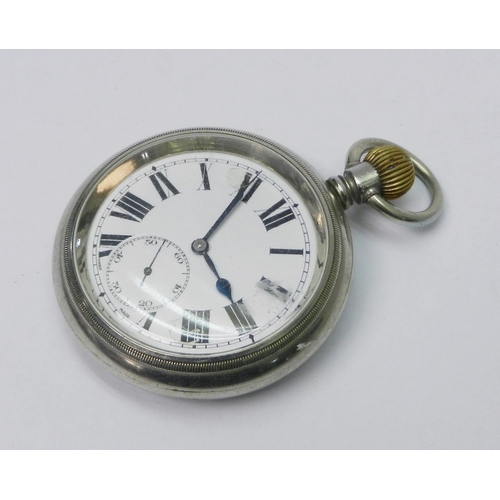 92 - An LNER railways interest pocket watch comprising a Cortebert cal. 534 15 Jewel keyless wind movemen... 