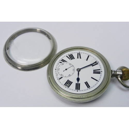 92 - An LNER railways interest pocket watch comprising a Cortebert cal. 534 15 Jewel keyless wind movemen... 