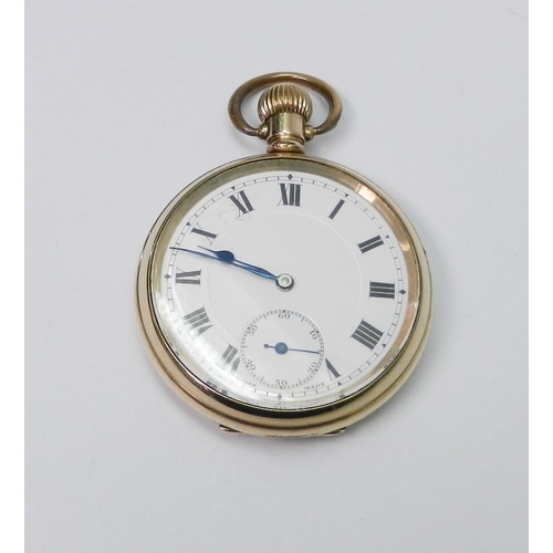 93 - A pocket watch possibly by Rotherham & Sons comprising a Swiss keyless wind lever movement signed RA... 