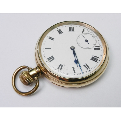 93 - A pocket watch possibly by Rotherham & Sons comprising a Swiss keyless wind lever movement signed RA... 