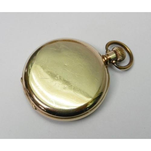 93 - A pocket watch possibly by Rotherham & Sons comprising a Swiss keyless wind lever movement signed RA... 