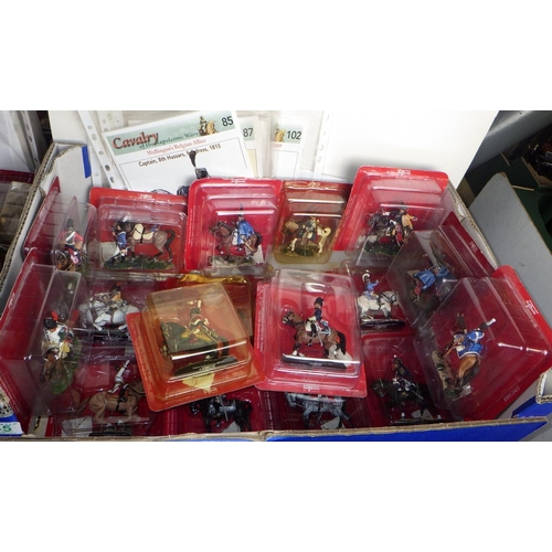 445 - Three boxes of Del Prado mounted soldiers (3)