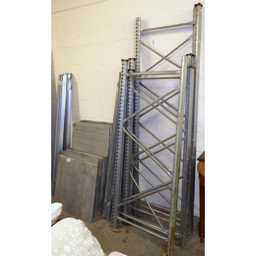 857 - A qty of metal racking