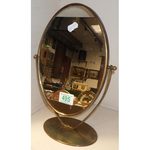 495 - A mid century revolving vanity table mirror