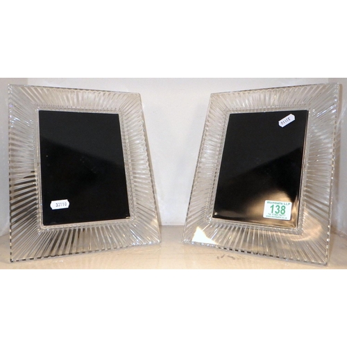 138 - A pair of Waterford crystal photograph frames 22 x 27cm