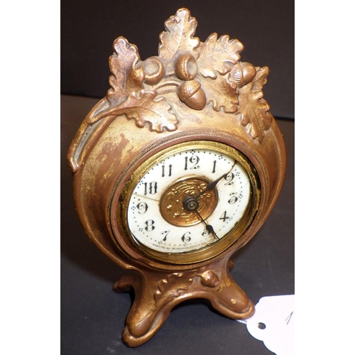 145 - An Elliott mantel clock, the dial signed Garrard & Co Ltd, and an Ansonia desk clock in an ormolu ca... 