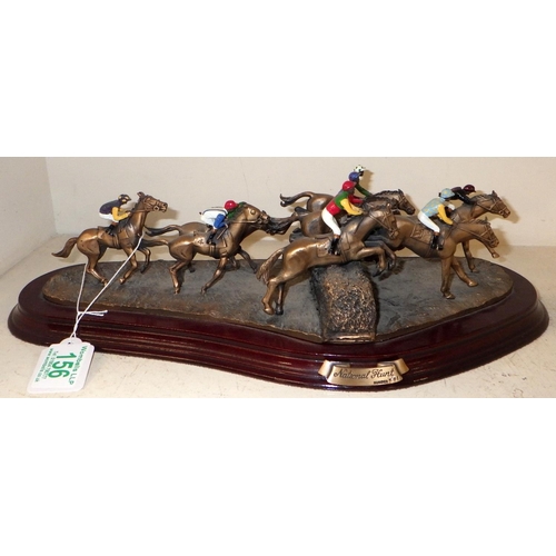 156 - “National Hunt” number 591 figure group 38cm long