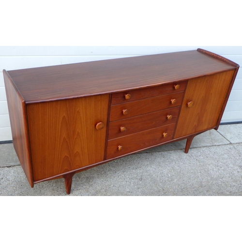 906 - A teak sideboard, with label, Maple & Co, 168cm wide