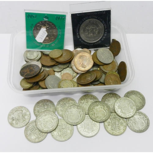 119 - Coins: most British issues incl George V and George VI half crowns