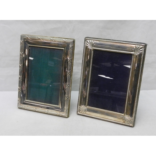 16 - Two late 20th cent silver photograph frames, apertures 145x95mm.  (2)