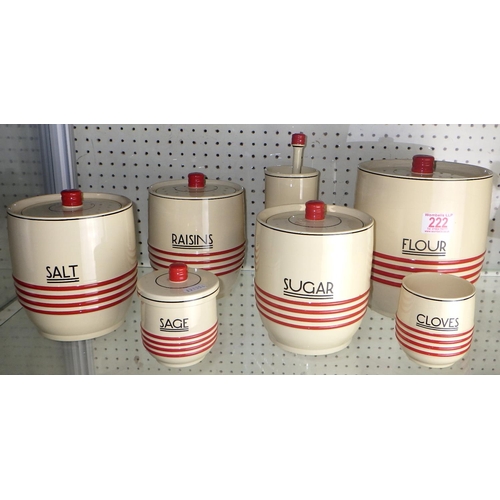 A group of Mintons kitchen storage jars