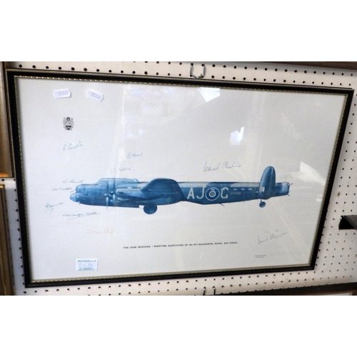 24 - The Dam busters wartime survivors signed print together with further limited edition pencil signed m... 