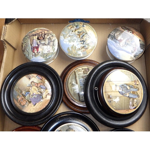 63 - A group of various Pratt ware style pot lids AF