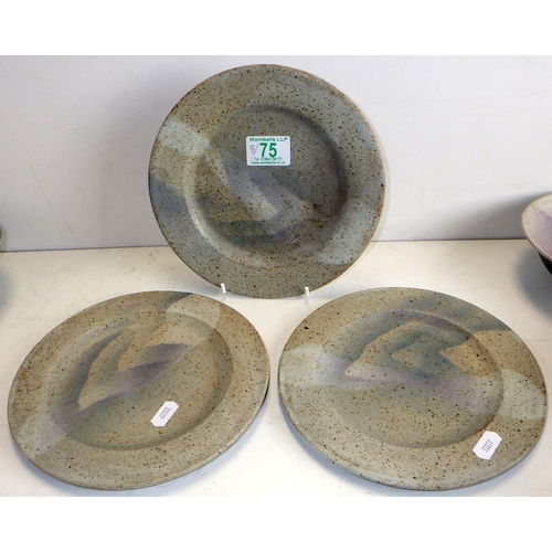 75 - A group of Jim Robison / Booth House Gallery plates and bowls (8)