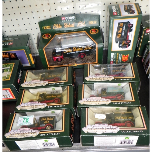 78 - A collection of boxed Corgi Eddie Stobart trucks (16)