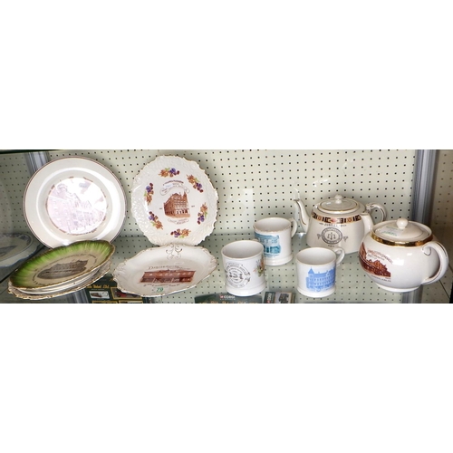 79 - A group of early 20thC advertising pottery plates, teapots and cups