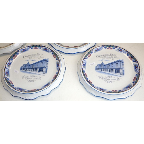 80 - Four shop Co-Operative advertising platters 28cm diameter