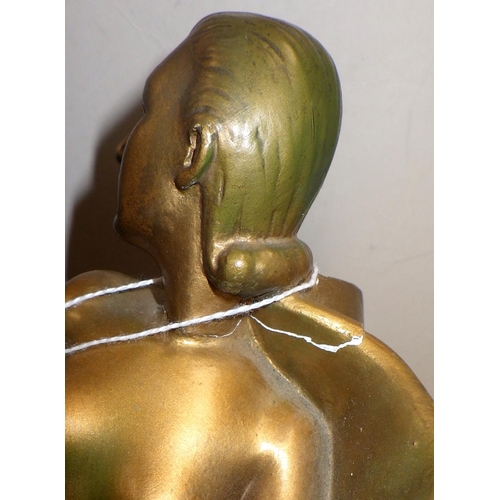 102 - Three Art Deco figures, some flaking (3)