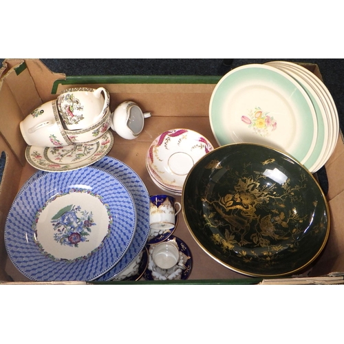 111 - A part oriental design tea set together with a Coalport bowl, Susie Cooper plates etc (2)