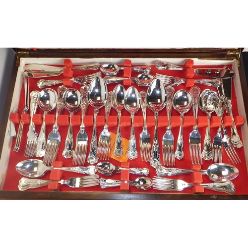 120 - A large Webber And Hill King's Pattern canteen of silver plated cutlery