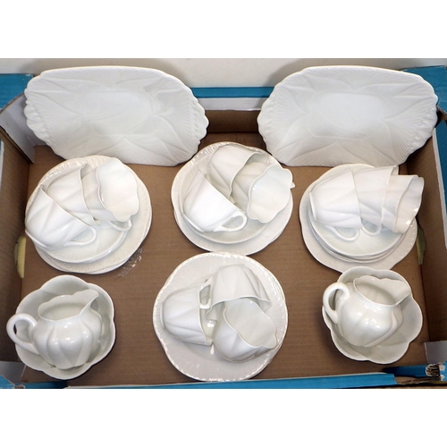 94 - A qty of Shelley Dainty White tea ware