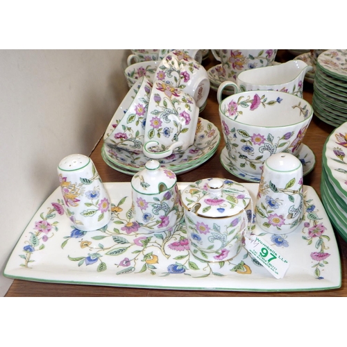 97 - A large quantity of Minton Haddon Hall tea and dinner ware