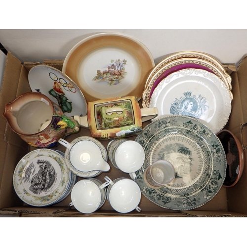 146 - A group of misc ceramics to inc Burleigh jug, Doulton teapot etc