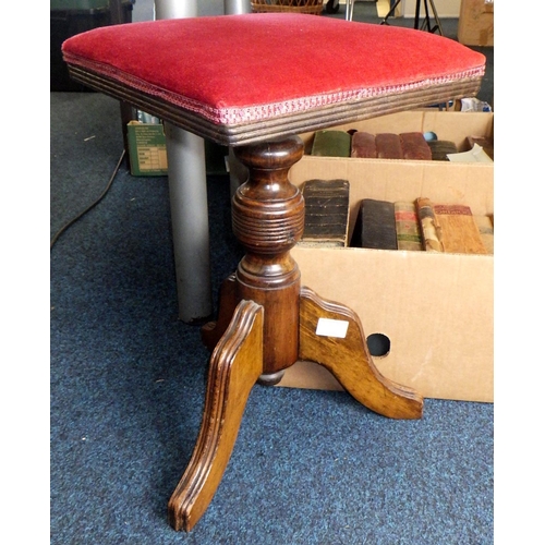 156 - Three boxes of reference books together with an adjustable stool (4)