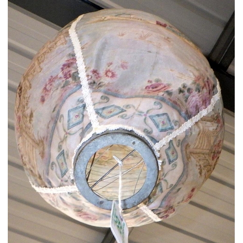 69 - An Oriental design textile lantern