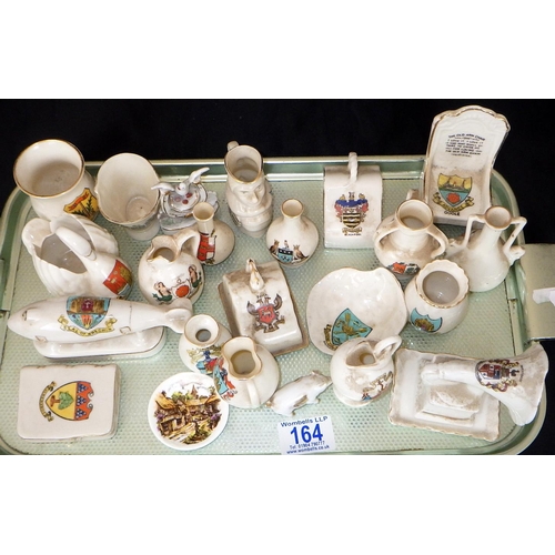 164 - A qty of misc crested china