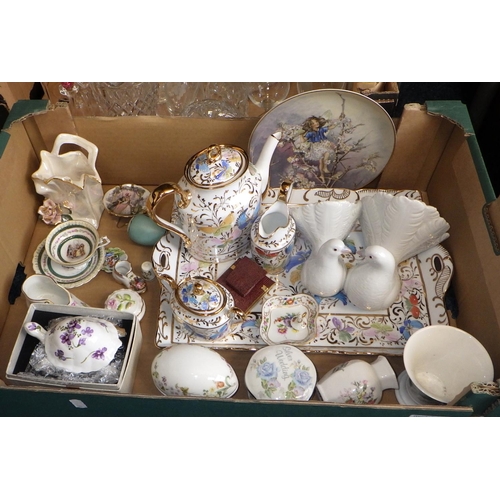 170 - A qty of misc ceramics, glass ware etc to inc Haviland part tea set AF (4)