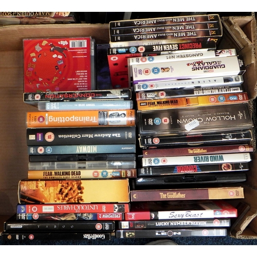 186 - Five boxes of DVDs (5)