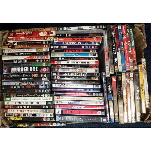 186 - Five boxes of DVDs (5)