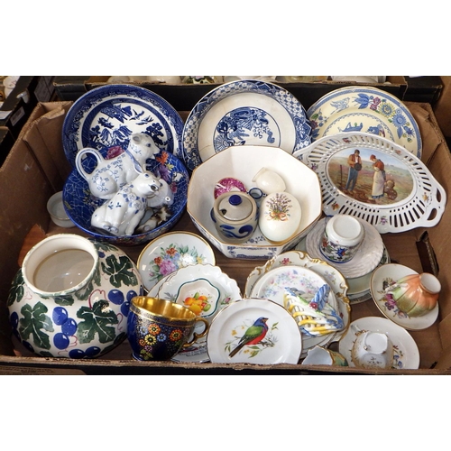 191 - Four boxes of misc ceramics to inc Wedgwood AF (4)