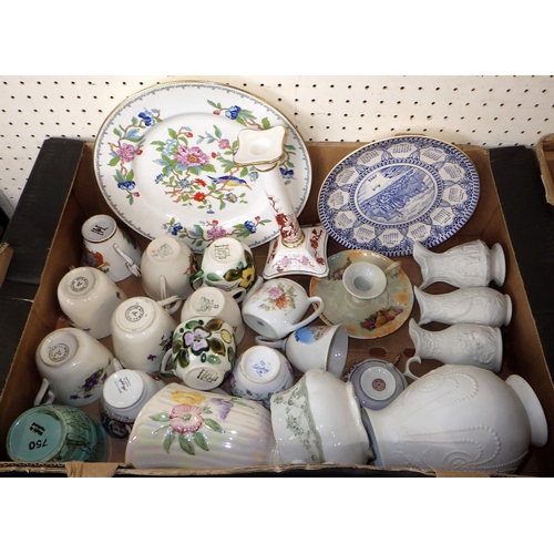 191 - Four boxes of misc ceramics to inc Wedgwood AF (4)