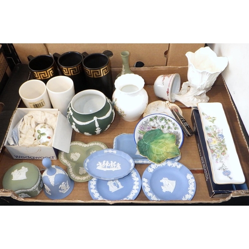 191 - Four boxes of misc ceramics to inc Wedgwood AF (4)