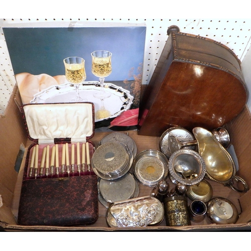 193 - Four boxes of misc collectables and glass (4)