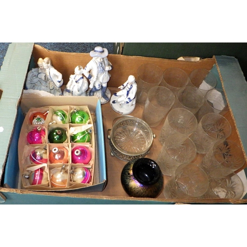 207 - Three boxes of misc ceramics and glass wares AF (3)