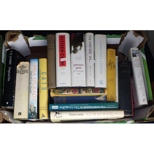 223 - Two boxes of misc books to inc Autobiographies (2)