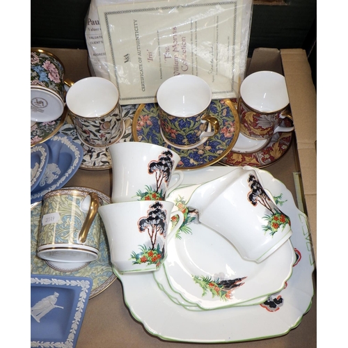 224 - Six V&A William Morris design cups and saucers together with further ceramics to inc Wedgwood and Vi... 