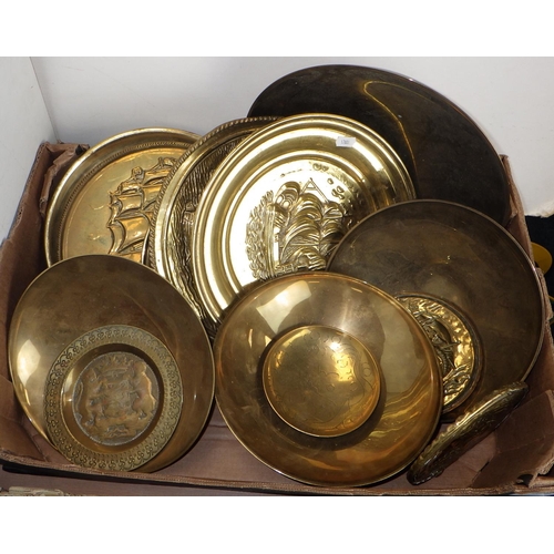 228 - Two boxes of misc brass ware (2)