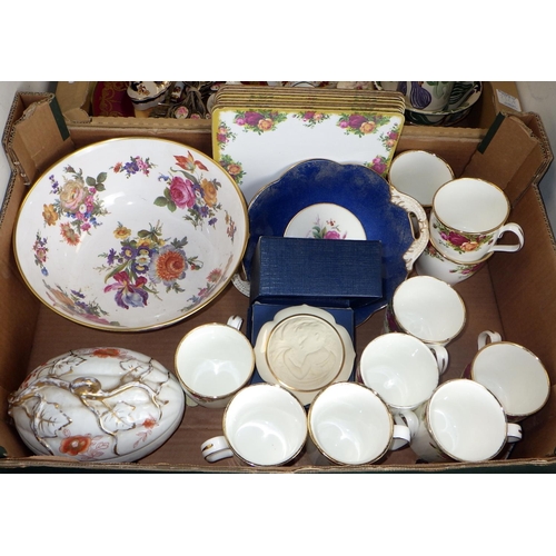 232 - Two boxes of misc ceramics to inc Royal Albert, Caverswall, Bridgewater etc (2)