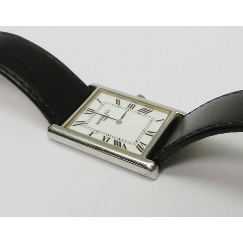 4 - A Raymond Weil 5768 quartz wristwatch having a steel case and white dial.  No box or papers.  25mm a... 