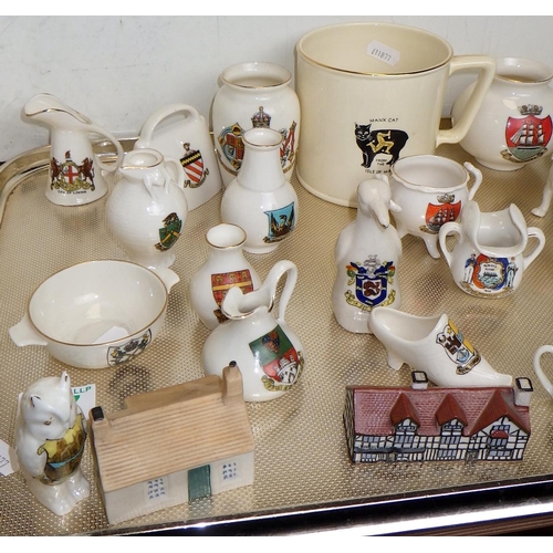 277 - A qty of approx 30 pieces of crested china