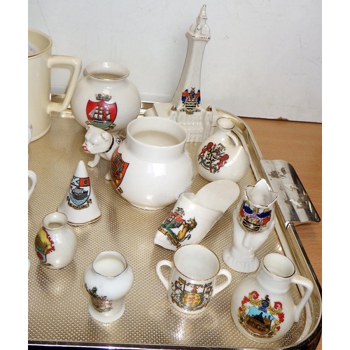 277 - A qty of approx 30 pieces of crested china