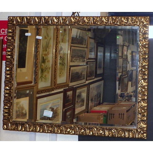 571 - Two gilt framed bevelled mirrors 70 x 55 cm & 70 x 100cm