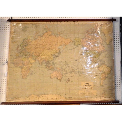 246 - A large vintage Daliy Telegraph World map 100 x 75cm