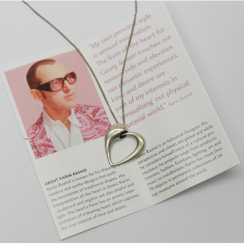 30 - Georg Jensen / Karim Rashid 2006 Artist Heart Collection Limited Edition Pendant of the Year, white ... 