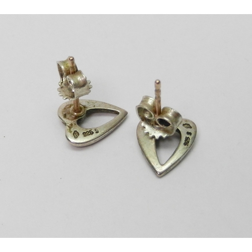 31 - Georg Jensen / Karim Rashid 2006 Artist Heart Collection Limited Edition Earrings of the Year, white... 